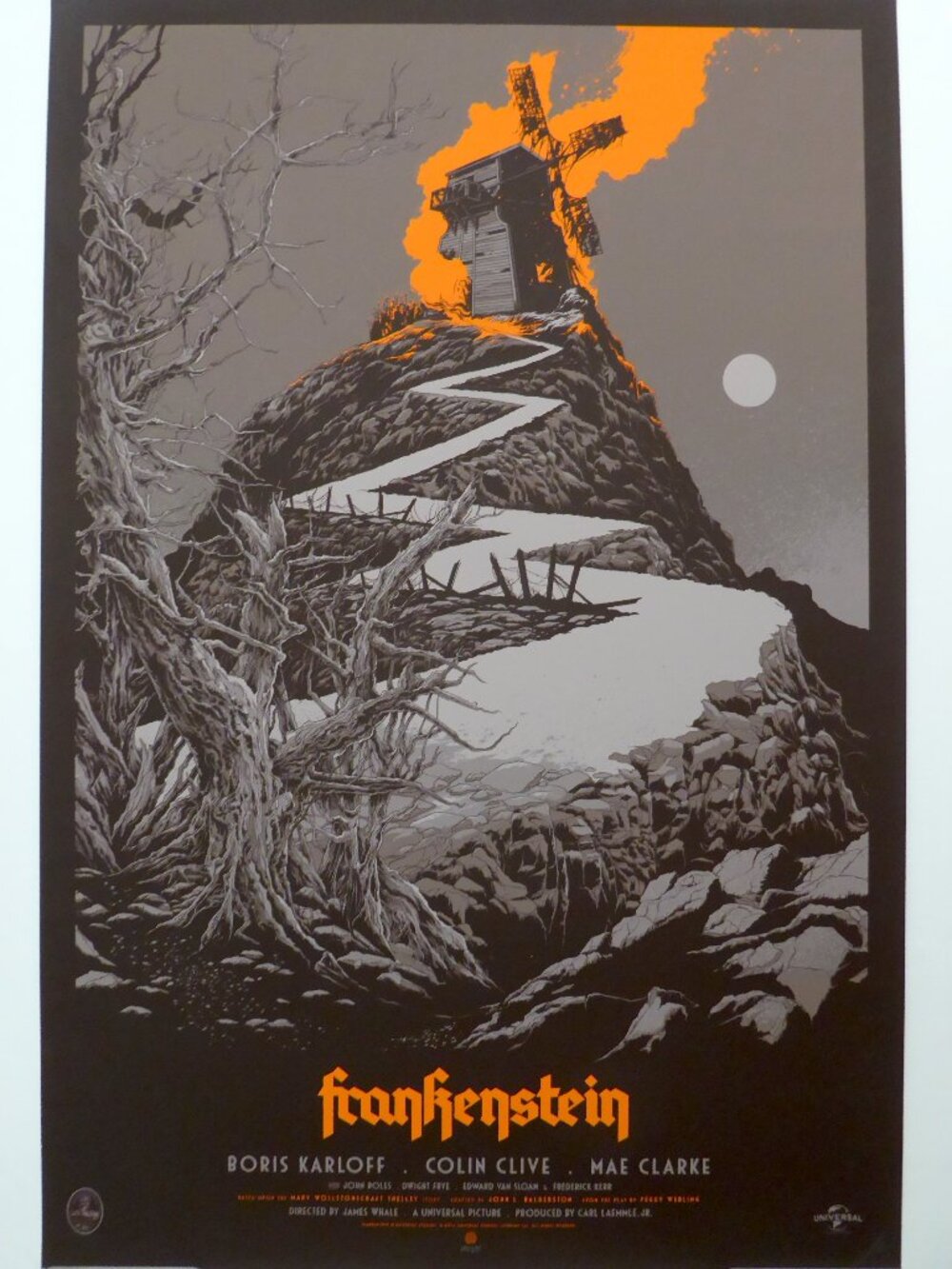 NEW LIMITED EDITION #290/375 FRANKENSTEIN BY KEN TAYLOR MONDO POSTER ART